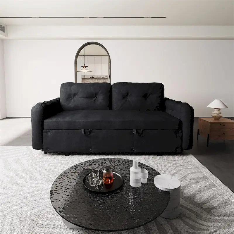 Divano letto queen size da 66" con materasso estraibile e sistema idraulico