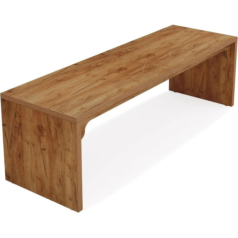 Rechteckiger Konferenztisch aus braunem Holz, 13FT